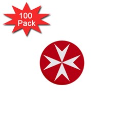 Civil Ensign Of Malta 1  Mini Buttons (100 Pack)  by abbeyz71