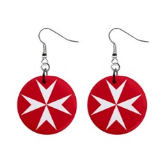 Civil Ensign Of Malta Mini Button Earrings by abbeyz71