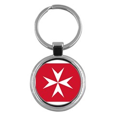 Civil Ensign Of Malta Key Chain (round) by abbeyz71