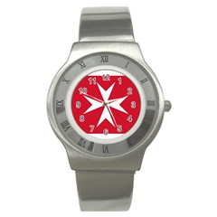 Civil Ensign Of Malta Stainless Steel Watch by abbeyz71