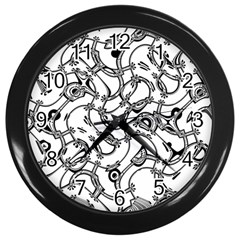 Unfinishedbusiness Wall Clock (black) by designsbyamerianna