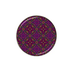 Triangle Pattern Kaleidoscope Color Hat Clip Ball Marker (4 Pack)