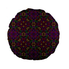 Triangle Pattern Kaleidoscope Color Standard 15  Premium Round Cushions by Pakrebo