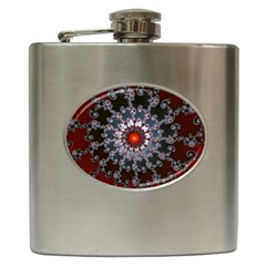 Fractal Rendering Spiral Helix Hip Flask (6 Oz) by Pakrebo