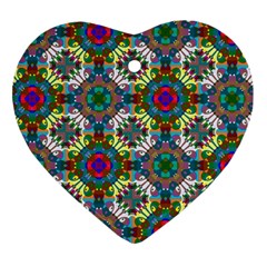 Seamless Pattern Decoration Heart Ornament (two Sides) by Pakrebo