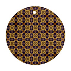 Seamless Wallpaper Pattern Ornament Vintage Ornament (Round)