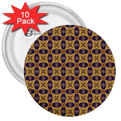 Seamless Wallpaper Pattern Ornament Vintage 3  Buttons (10 pack) 
