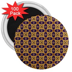 Seamless Wallpaper Pattern Ornament Vintage 3  Magnets (100 pack)