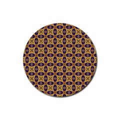 Seamless Wallpaper Pattern Ornament Vintage Rubber Coaster (Round) 