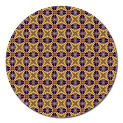 Seamless Wallpaper Pattern Ornament Vintage Magnet 5  (Round)