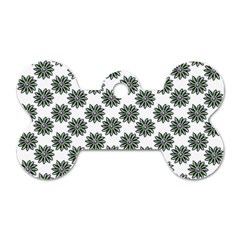 Graphic Pattern Flowers Dog Tag Bone (two Sides) by Pakrebo