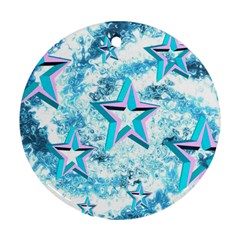 Stars Background Star Shiny Ornament (Round)