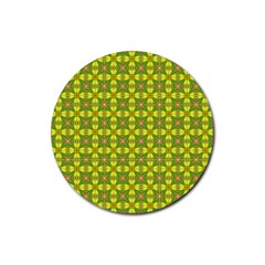 Seamless Wallpaper Pattern Ornament Rubber Coaster (round)  by Pakrebo