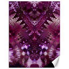 Pink Fractal Lace Canvas 12  X 16  by KirstenStar