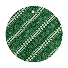 Batik Pattern Java Indonesia Ornament (round)