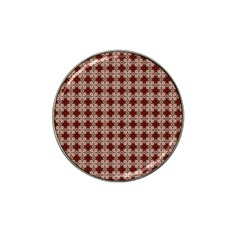 Brown Tiles Leaves Wallpaper Hat Clip Ball Marker (4 Pack)