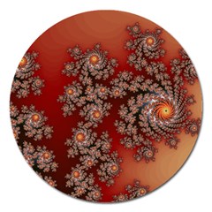 Fractal Rendering Pattern Abstract Magnet 5  (round) by Pakrebo