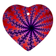 Fractal Abstract Background Spiral Heart Ornament (two Sides) by Pakrebo