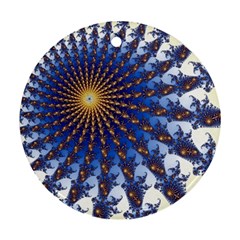 Fractal Spiral Curve Abstraction Ornament (round)
