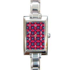 Seamless Wallpaper Digital Pattern Red Blue Rectangle Italian Charm Watch by Pakrebo