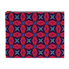 Seamless Wallpaper Digital Pattern Red Blue Cosmetic Bag (xl) by Pakrebo