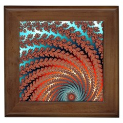 Fractal Spiral Abstract Design Framed Tiles by Pakrebo