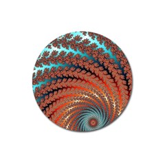 Fractal Spiral Abstract Design Magnet 3  (round) by Pakrebo