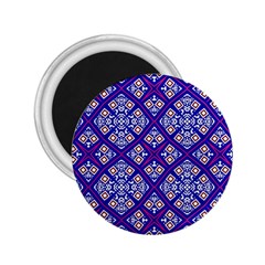 Symmetry Digital Art Pattern Blue 2.25  Magnets