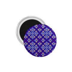 Symmetry Digital Art Pattern Blue 1.75  Magnets