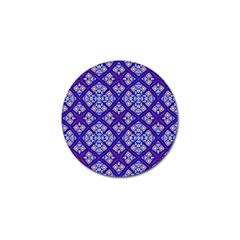 Symmetry Digital Art Pattern Blue Golf Ball Marker