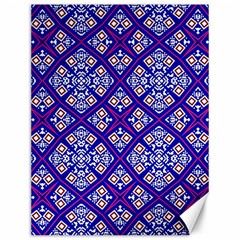 Symmetry Digital Art Pattern Blue Canvas 12  x 16 