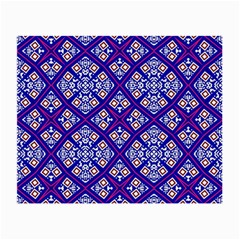 Symmetry Digital Art Pattern Blue Small Glasses Cloth (2 Sides)