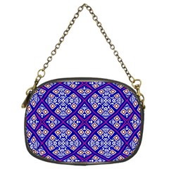 Symmetry Digital Art Pattern Blue Chain Purse (Two Sides)