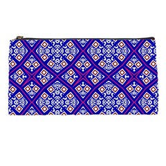 Symmetry Digital Art Pattern Blue Pencil Cases