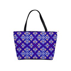 Symmetry Digital Art Pattern Blue Classic Shoulder Handbag