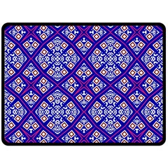 Symmetry Digital Art Pattern Blue Fleece Blanket (Large) 