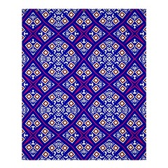 Symmetry Digital Art Pattern Blue Shower Curtain 60  x 72  (Medium) 