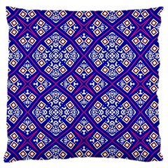 Symmetry Digital Art Pattern Blue Large Cushion Case (Two Sides)