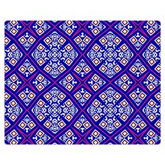 Symmetry Digital Art Pattern Blue Double Sided Flano Blanket (Medium) 