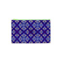 Symmetry Digital Art Pattern Blue Cosmetic Bag (XS)