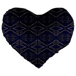 Seamless Pattern Ornament Symmetry Large 19  Premium Heart Shape Cushions Front