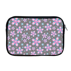 Seamless Pattern Flowers Pink Apple Macbook Pro 17  Zipper Case