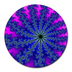 Fractal Abstract Background Digital Round Mousepads by Pakrebo