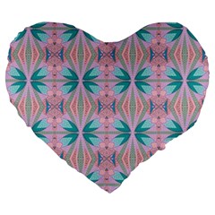 Seamless Wallpaper Pattern Large 19  Premium Heart Shape Cushions by Pakrebo