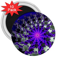 Fractal Rendering Digital Art 3  Magnets (10 Pack)  by Pakrebo