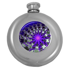 Fractal Rendering Digital Art Round Hip Flask (5 Oz) by Pakrebo