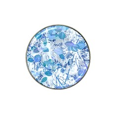 Cyan Floral Print Hat Clip Ball Marker by dflcprintsclothing