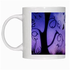 Cute Fairy Dancing In The Night White Mugs by FantasyWorld7