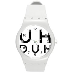 Uh Duh Round Plastic Sport Watch (m)