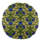 Pattern Thistle Structure Texture Large 18  Premium Round Cushions Back